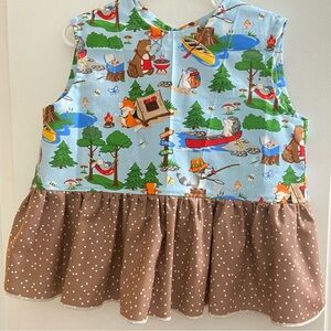 NWOT Ruffle Criss Crossed Back Shirt